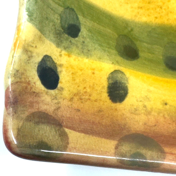 Hand Painted Italian Ceramic Candy Dish Fruit Dome Scene Italy 7.5” Decor - Picture 5 of 7